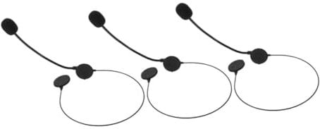 TOYANDONA 3St gefälschte Kopfhörer-Requisiten -Headset-Mikrofon Popstar-Mikrofon-Headset-Requisite Halloween kostüm Halloween Costume Rock'n'Roll Zubehör Make-up-Kostüm-Requisiten