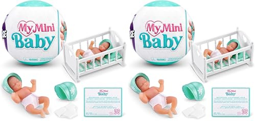 5 SURPRISE My Mini Baby Capsule mystère à Collectionner, Jouet pour Filles, bébé Miniature réaliste, Ensemble de Jeu et Accessoires, Series 1 (Lot de 2)