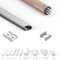 Tivendis LED Aluminium Profil 2m Set 6-teilig Milchig | AF Aluprofil für Streifen bis 12 mm | Indirekte Beleuchtung U Profil 3er Set