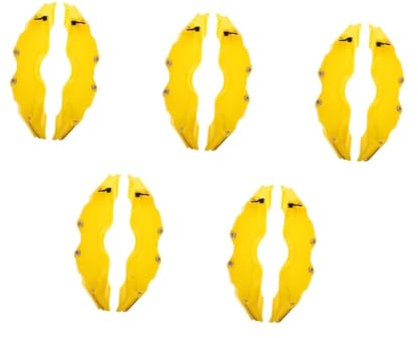 iplusmile 1pair Brake Caliper Covers Yellow Durable Material for Car Modification Fits Models Personalize Your Vehicle Stylish Brake Disc Covers
