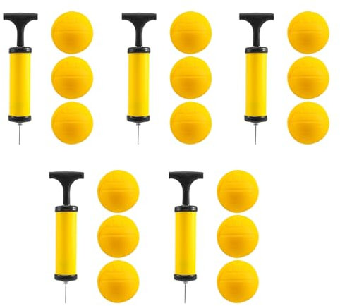 Ohewiiuk Roundnet Spiel Ball Austauschbare Wettkampf BäLle Mini Volleyball 15 Pack mit Pumpe
