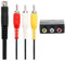 WICAREYO 1.8M 6ft Audio Video AV TV Kabel mit 3Cinch zu SCART Adapter Wandler Kompatibel für Genesis Mega Drive 2 & 3