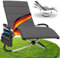 ELONEO Schaukelliege Outdoor mit Tasche und Auflage, Relaxliege bis 180 kg Belastbarkeit, Schaukelsessel Outdoor, Liegestuhl wetterfest, Sonnenliege für Garten und Balkon, anthrazit/anthrazit
