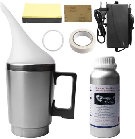 Behogan Auto Scheinwerfer Bedampfen Polierset Set, Scheinwerfer Aufbereitung Set, Universal-Auto Scheinwerfer Reparatur Set, Scheinwerfer PoliturReparaturwerkzeug für Vergilbung/Vage