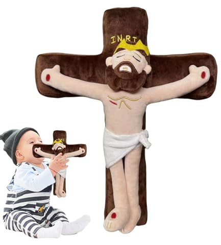 Generisch Plüsch Jesus Für Kinder - Gefüllte Kreuz Jesus Puppe Kuscheltier | Cartoon Niedliche Urlaubsdekoration Für Wohnzimmer Sofa Bett Couch Auto Reisen Schreibtisch