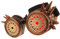 MFAZ Morefaz Ltd Welding Cyber Goggles Schutzbrille Schweißen Sonnenbrille Steampunk Goth Round Cosplay Brille Party Fancy Dress (Copper Spikes Design)