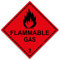 Flammable Gas 2 Schild, Vinyl-Aufkleber, HSE Hazchem Chemicals Storage Sicherheitsschilder 200 x 200mm