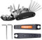QKURT Set di Kit di Riparazione Meccanico per Biciclette (Leva per Pneumatici per Bici, Chiavi a brugola, Kit Chiave Multifunzione 16 in 1) Kit di Attrezzi per la Riparazione della Bici Essenziale