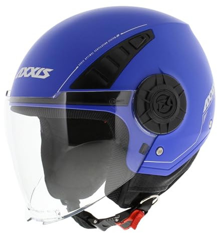 AXXIS OF513 Motorradhelm Jethelm Metro Solid A7 blau matt Größe S (55-56 cm) zugelassen