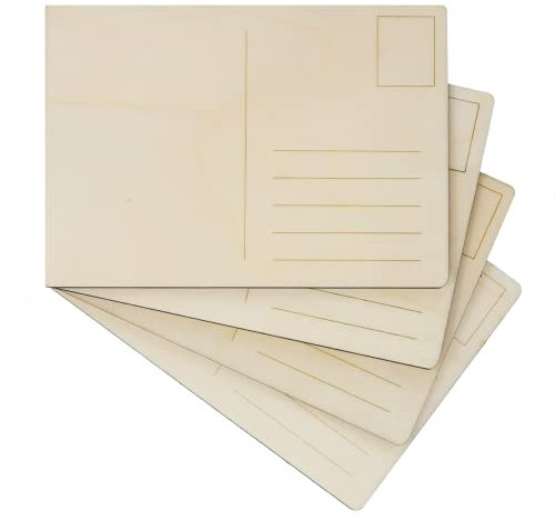 Woodland Mail Postkarten aus Holz zum Zeichnen, Malen oder für eigene Gestaltungsprojekte - Holz Postkarte (20 Stück)