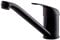 Matte Black Kitchen Taps Mixer, Modern Brass Single Lever 360 Swivel Kitchen Sink Taps with Braided Hoses KT CLA Mix SH BK 026B