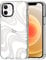 MOSNOVO Case for iPhone 12 Mini, [Buffertech 6.6ft Military-Grade Drop Protection] [Anti Peel Off Tech] Clear TPU Bumper Phone Case Cover Design - White Swirl