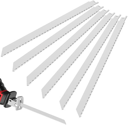 Jeu de Lames de Scie Sabre 30cm, 6 Pcs Lames de Scie Sabre Universelle, Accessoires de Scie Sabre, Lame Scie Sabre Bois, Accessoires pour Scie Sabre pour Bois Métal Plastique Viande Congelée Aux Os