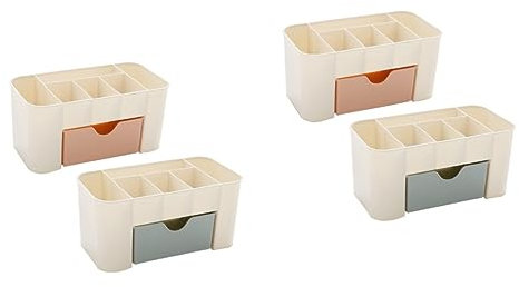 POPETPOP 4 Pcs Makeup Brush Holders for Vanity Make up Brush Holder Toiletry Organizer Pp Material Storage Box Tabletop Cosmetic Organizer Desktop Cosmetics Case Jewelry Skin Care Brush