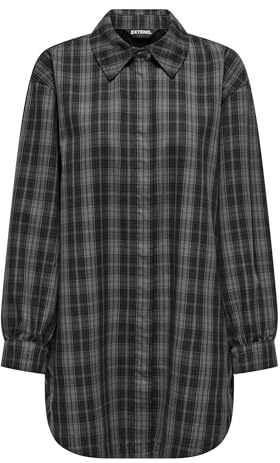 ONLY Damen Onlimma L/S Ovs Check Shacket Xt Pnt Mantel (1er Pack)