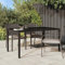 Gecheer Tavolo da giardino 150 x 90 x 75 cm Vetro Temperato/Resina intrecciata Marrone, Tavolo in Vetro Esterno per Terrazza, Interni Esterni, Piscina e Campeggio