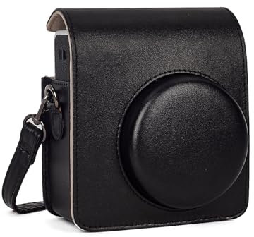 Riosin Instant Mini 40 Camera Protective Case for Fujifilm Instax Mini 40 Camera, Premium PU Leather Camera Bag Cover with Removable Adjustable Strap (Black)