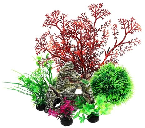 Toddmomy 7 Stück Aquarium Dekoration Aquarium Pflanze Stein Aquarium Pflanzen Betta Aquarium Dekor Aquarium Baum Fischpflanzen Für Aquarien Pflanzen Für Aquarium Aquarium Höhle
