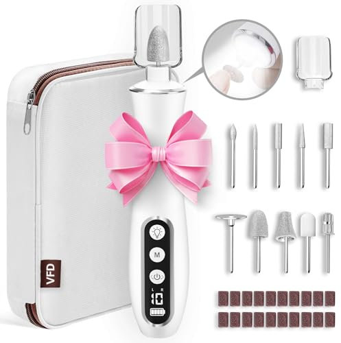 Taladro eléctrico de uñas, lima de uñas recargable inalámbrica de 2000 mAh, taladro de uñas portátil, taladro de uñas profesional de 10 velocidades para uñas, manicura acrílica y molinillo de uñas