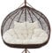 FYHTC Hanging Egg Chair Cushion 2 Person, Swing Cushion Outdoor Seats, Double Hanging Basket, Hammock Replacement(White)