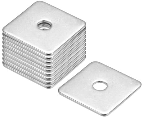 sourcing map Lot de 15 rondelles carrées M8 x 40 x 40 x 3 mm en acier inoxydable 304 pour fixation de matériel