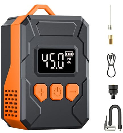 SIBOMTEX Te Inflator Compressore Portatile A 150PSI Te Pompa 500mAh Una Pompa per Auto Bici & Moto Tes Balls