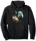 Ätherischer Totenkopf Rosen Frau Schleier Kunst Visuals Pullover Hoodie