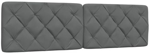 Runheo Kopfteil-Kissen Dunkelgrau 180 cm Stoff, Wandmontiertes Polster für Betten, Weicher Bezug, Piran-Serie, Komfortable Rückenlehne