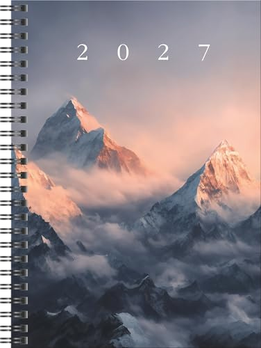 rido/idé Buchkalender Mod. Timing 1 2027 „Mountain“ | A5, Papier: 2 Seiten = 1 Woche