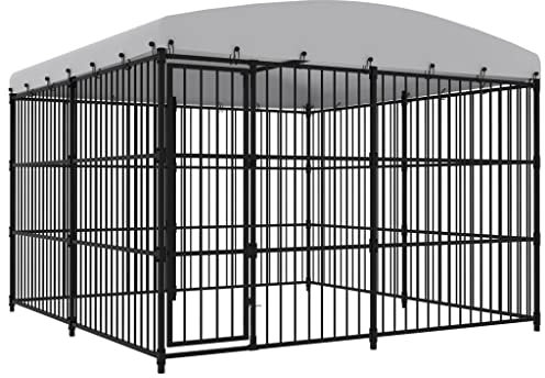 vidaXL Hundezwinger Überdachung 300x300x210cm Hundekäfig Hundehaus Hundehütte