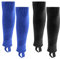 Jungen Stutzen Fussball Kinder Herren Fussballstutzen Stegstrümpfe Sleeve Fussballsocken mit Steg 2 Paar (Schwarz + Blau M)