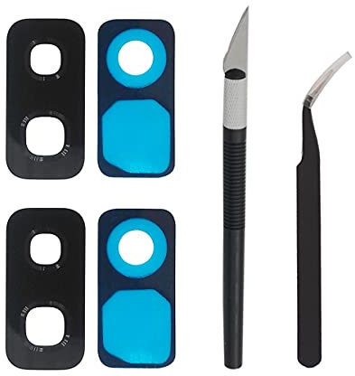 Cemobile 2 Pack Rear Back Camera Lens Glass Replacement for Samsung Galaxy S9 Plus G965 (All Models) With Anti-Static Tweezers, Precision Knife Repair Tool Kit