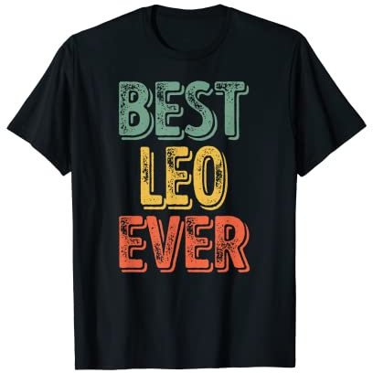 Best Leo Ever Shirt Lustig Personalisiert Vorname Leo T-Shirt