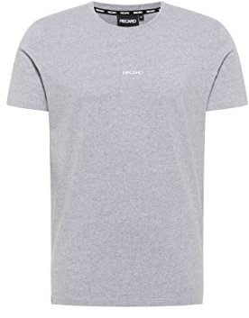 RECARO T-Shirt Backprint | Herren Shirt, Rundhals | 100% Baumwolle | Made in Europe, Farbe:Light Grey, Größe:L