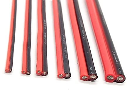 GatherTOOL 2/5/10 Metro Filo di Rame 2 Pin Cavo Elettronico 26 24 22 20 18 16 14 12 10 8 AWG Gomma di Silicone Morbido LED Lampada di Illuminazione Estendere Il Cavo Nero Rosso