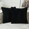 MIULEE Plüsch Samt Kissenbezug Kissenbezüge Kunstpelz Weich Moderne Sofakissen Dekokissen Glatter Reißverschluss Waschbar Deko Kissenhülle für Wohnzimmer Schlafzimmer Sofa 2er Set 50x50 cm Schwarz