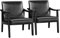 Yaheetech Loungesessel 2er Set Retro Relaxsessel Polsterstuhl Fernsehsessel Lesesessel Einzelsofa bis 136 kg Belastbar für Wohnzimmer/Empfangsraum/Heimkino/Schlafzimmer Schwarz