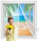 Fly Screen Window Doors to Open & Close 50x50cm Self Adhesive Insect Screen Roller Blind Keep Fly Bug Out White Reinforced