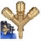 HEBEOT 4 Way Quick Release Gas Hose Splitter Coupling Connector Four-Way Nickel-Plated Air Pipe Connector Air Compressor Interface