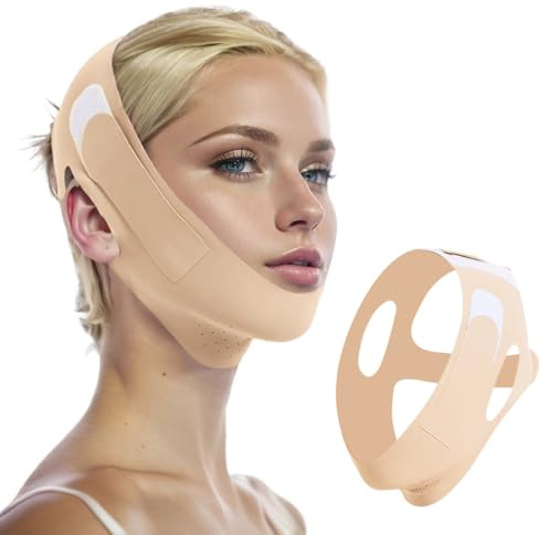 SexxLady Anti doppelkinn maske,Wiederverwendbare V-Linienmask,V shape face,Kann zu Hause oder beim Schlafen verwendet werden