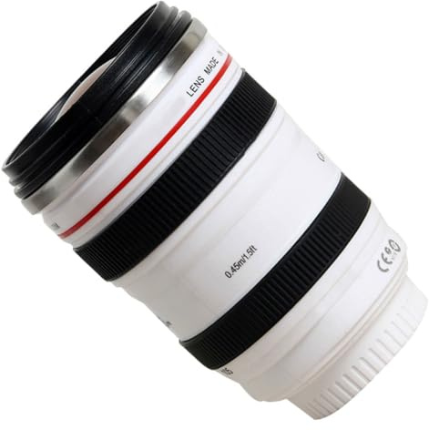 BESPORTBLE Gobelet pour Objectif d'Appareil Photo Blanc Tasse à Eau 350Ml en Plastique Résistant Récipient Original pour Maison Bureau et Présent Créatif