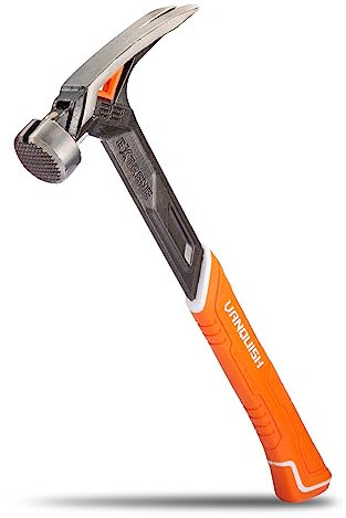 VANQUISH 0528 Anti-Vibration Hammer, One-Piece Forged with Magnetic Nail Holder, Milled Striking Face, Soft Grip Handle, 22oz