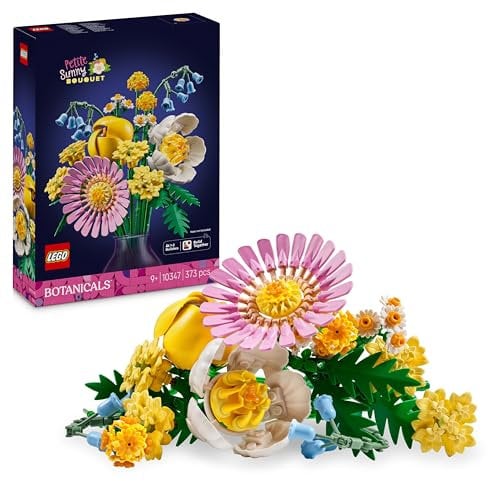 LEGO Botanicals Ramillete Rayos de Sol, Ramo de Flores Artificiales con Margaritas y Tulipanes de Juguete, Decoración Floral para Escritorio, Regalo para Niñas de 9+ Años, Adolescentes y Mujeres 10347