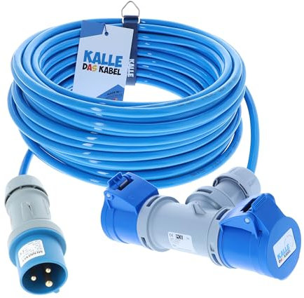 CEE Verlängerung KALLE Blue EXTREME 2,5mm² mit 2-fach-Kupplung 5 Meter