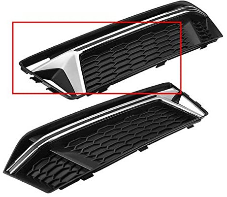 Für Audi A4 B9 S-Line S4 2016-2018 EIN Paar Auto Nebelscheinwerfer Grill Grill Lampenabdeckung Honeycomb Hex