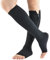 JJGS Compression Socks, Calze Elastiche con Cerniera, Dimensioni S-XXL, Calze Infermiera, Migliorare Il Flusso sanguigno, Adatto per Edema, gonfiore, Gravidanza, Esercizio Fisico Black-L