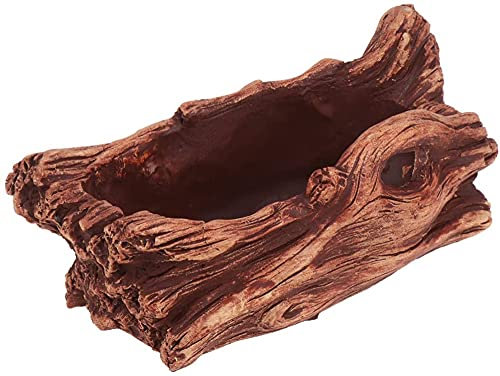 BERTY·PUYI Treibholz Stumpf Baumstamm Beton Sukkulenten Übertopf Vintage Topf Blumentopf Topfpflanze Teich Kaktus Bonsai Topf Für Balkon Garten Landschaft-Image 2