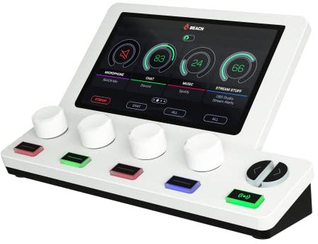 BEACN Mix Create Audio Interface | Windows USB C Audio Mixer for Content Creators | Volume Control for Twitch and YouTube Streams | Content Creator Essentials for Streaming (Light)
