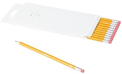 Amazon Basics Graphit-Bleistifte, HB, in Schachtel, Packung mit 12 Stück, Schwarz