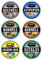 Sticker Wheelie Bin XL for Waste Separation Waste System Rubbish Bin Organic Waste Residual Waste Yellow Sack Old Glass Recycled Paper -Water & Weatherproof UV Protection V2 (Set of 6/14 cm Round)